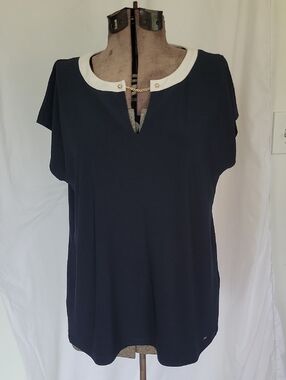 Tommy Hilfiger Top, Medium, Blue/White/Gold